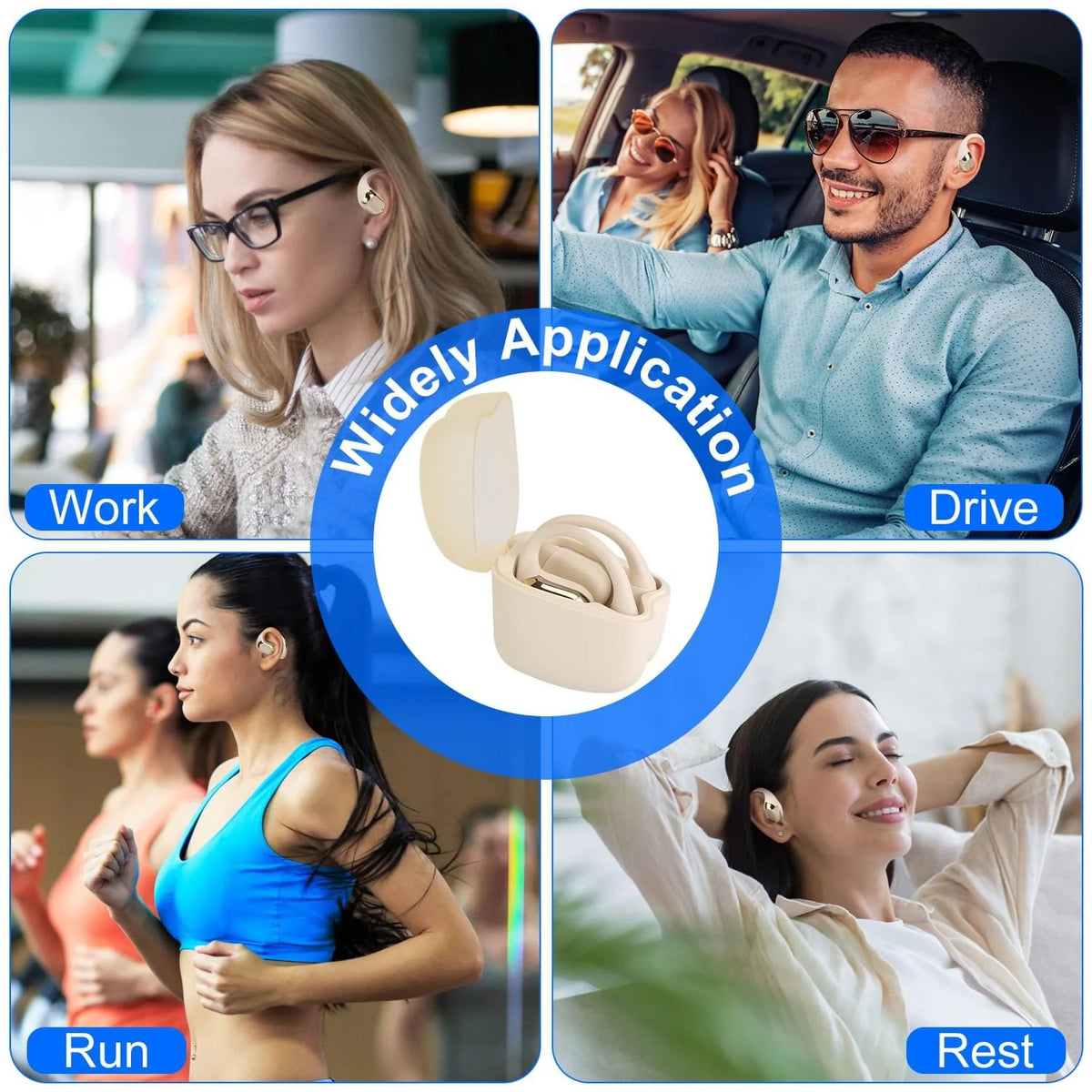 Open-Ear Earbuds with Display Case