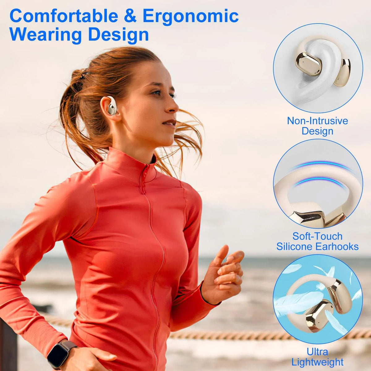 Open-Ear Earbuds with Display Case