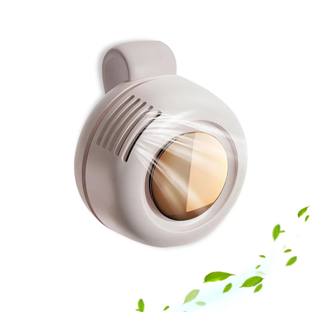 800Mah Mini Portable Silent Bladeless Fan Small Clip on Shirt Waist Adjustable Rotatable Camping Fan 3 Speed Type-C