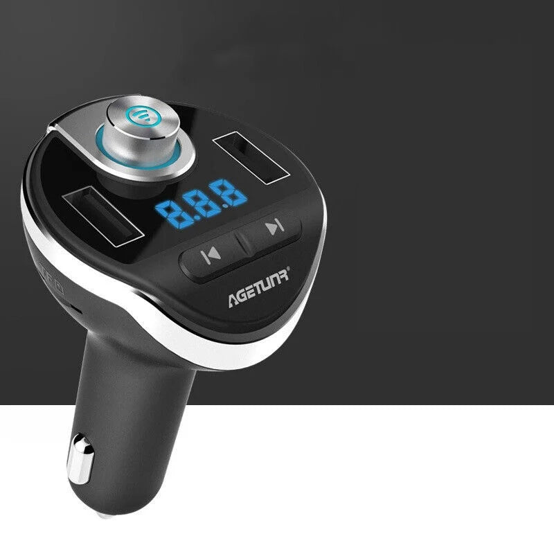 Car Bluetooth T20 Hands-Free FM Transmitter MP3 Player Phone Charger