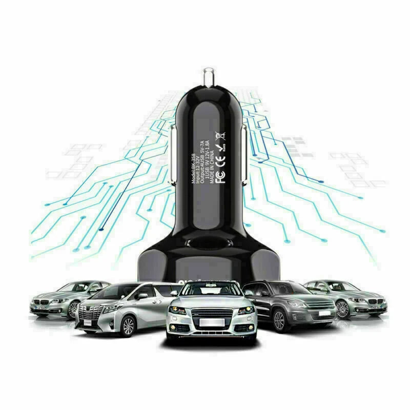 In-Car 4Ports USB Car Charge 45W Mini Fast Charging for Phone Charger Adapter