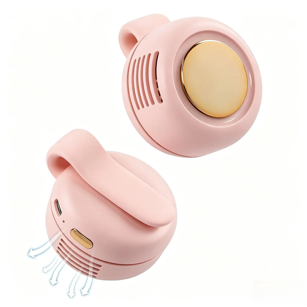 800Mah Mini Portable Silent Bladeless Fan Small Clip on Shirt Waist Adjustable Rotatable Camping Fan 3 Speed Type-C