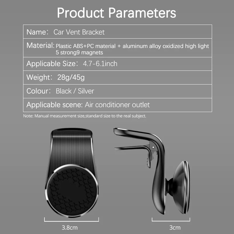 Magnetic Car Phone Holder Air Vent Magnet Mount Smartphone Phone Holder Car Rotation Bracket