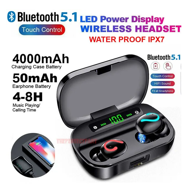 Mini Wireless Earbuds, IPX7 Waterproof
